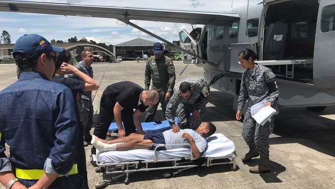 Fuerza Aérea evacuó a un policía (r) con graves complicaciones de salud