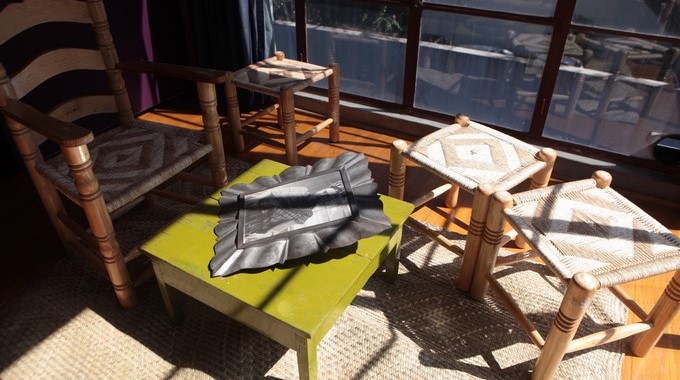 Vista de una recreación del estudio de la pintora mexicana Frida Kahlo en la exposición "30 años. Museo Casa Estudio Diego Rivera y Frida Kahlo", en Ciudad de México (México). EFE/Archivo