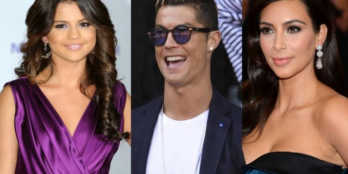 Selena Gomez, Cristiano Ronaldo y Kim Kardashian/ Tomada de Trome