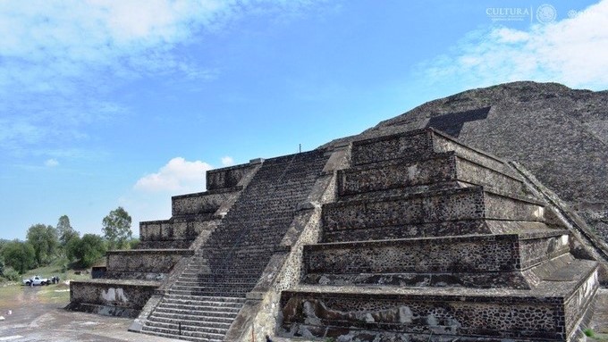 Fotografía cedida por el Instituto Nacional de Arqueología e Historia (INAH) hoy, martes 4 de julio de 2017, de la zona arqueológica de Teotihuacan (México). EFE