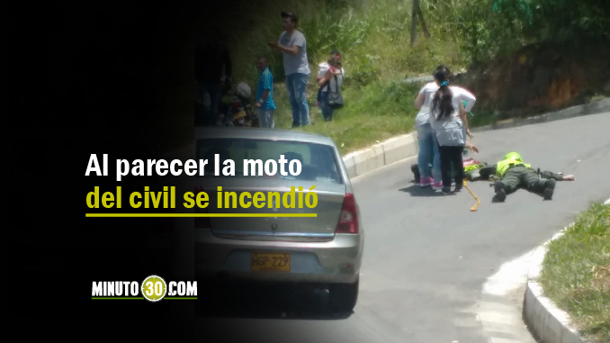 FOTOS: Accidente dejó heridos de gravedad a dos policías y un motociclista