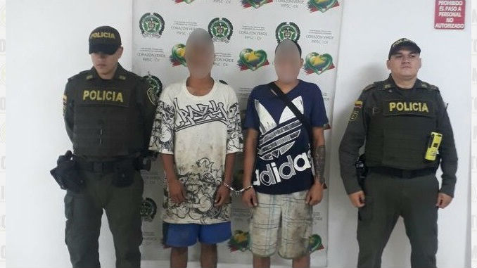 Capturados en Caldas cuando intentaban hurtar una motocicleta 1 Capturados_Caldas