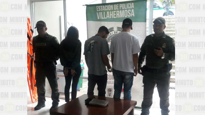 Al parecer llevaban un kilo de marihuana hacia una plaza del sector y fueron capturados en Enciso 1 Capturados_Marihuana