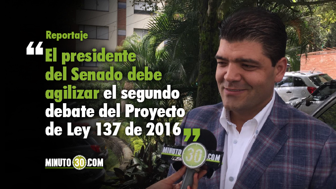 Juan Diego Gómez - Senador de la República. Foto/Minuto30