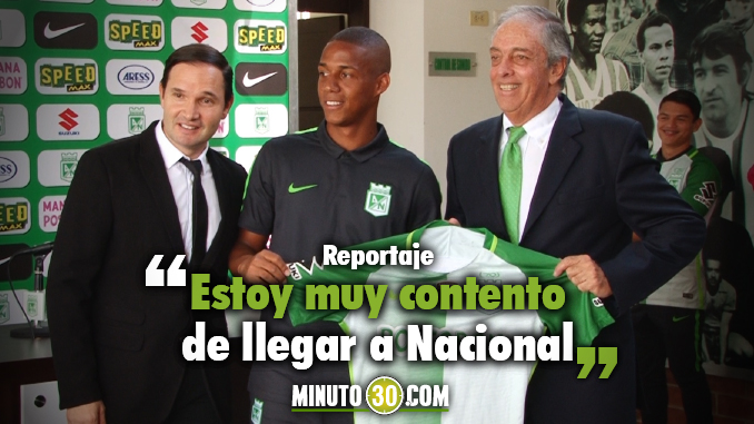 Lucumí promete dejarlo todo en la cancha con Nacional 1 Jeison Lucumi presentado refuerzo