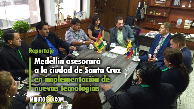 Reunión entre representantes de la ciudad boliviana y el Concejo de Medellín. Foto/Minuto30