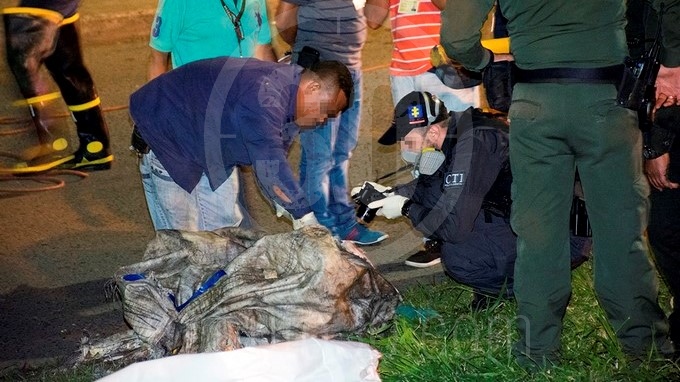 Cadáver quebrada Santa Elena.