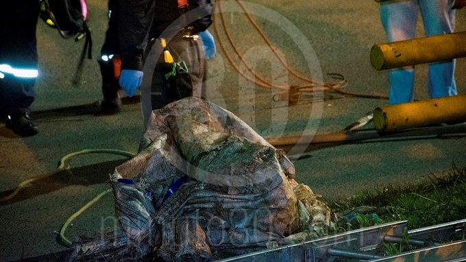 Cadáver quebrada Santa Elena.