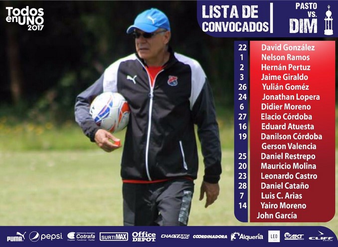 Medellín viaja a Pasto sin dos de los habituales titulares 3 Viajeros Medellin