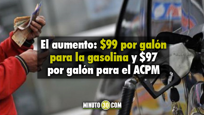 ¡Recuerde! Hoy sube el precio de la gasolina