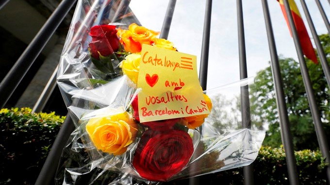 Vista exterior de la Embajada española en Berlín (Alemania) hoy, 18 de agosto del 2017. EFE