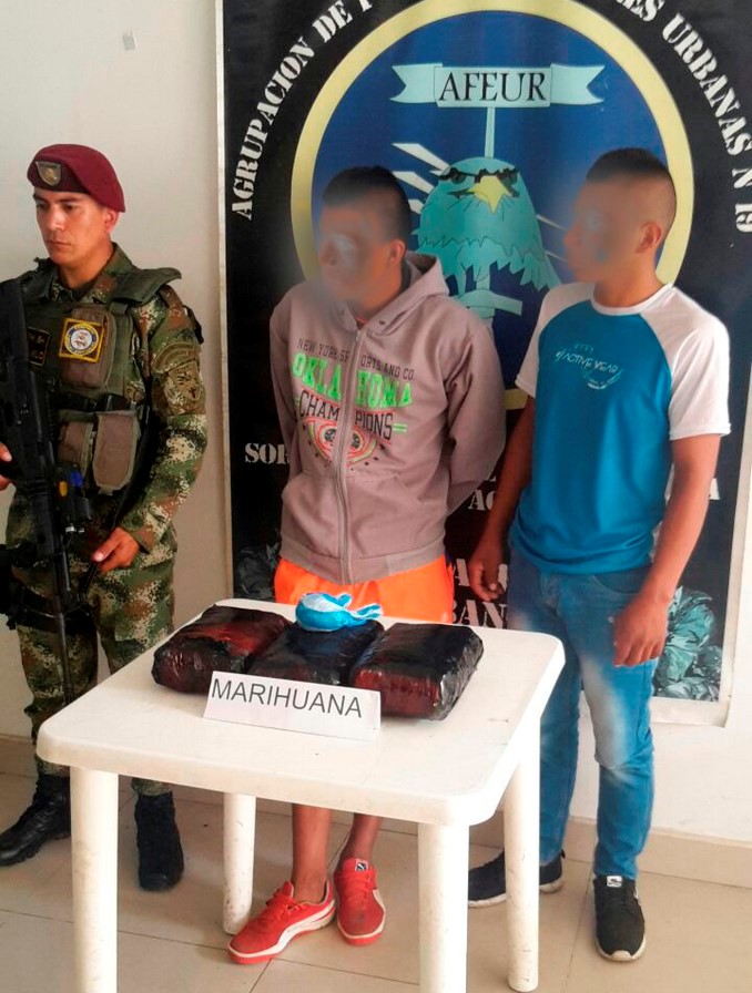 Tres capturados en Caloto por tráfico de estupefacientes