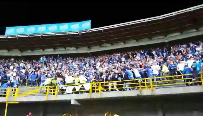 Así fueron los desmanes en El Campín durante el partido Millonarios - Junior