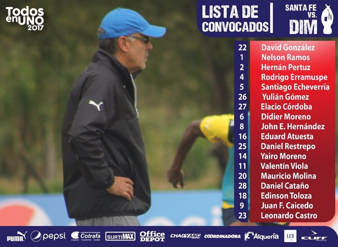 ¡Tres bajas confirmadas! Con estos hombres Medellín visitará a Santa Fe 3 dim convocados
