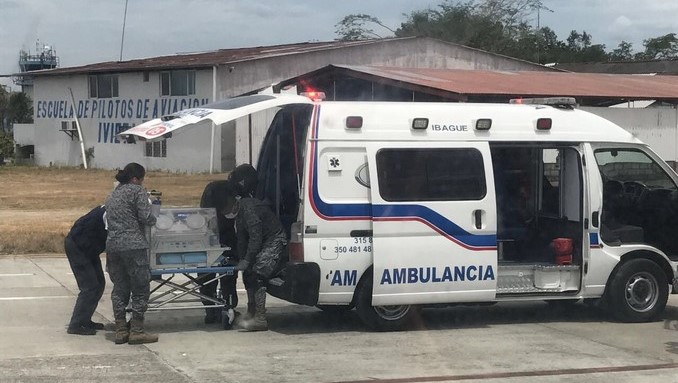 Fuerza Aérea evacuó a gemelas prematuras desde Rioblanco, Tolima
