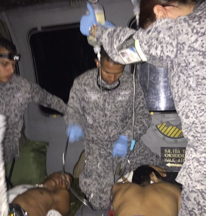 Heridos son evacuados desde Segovia por la Fuerza Aérea