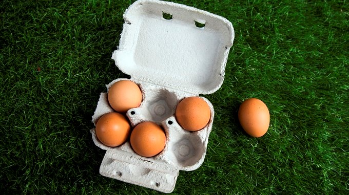 Vista de un cartón de huevos de un supermercado en París, Francia. EFE/Archivo