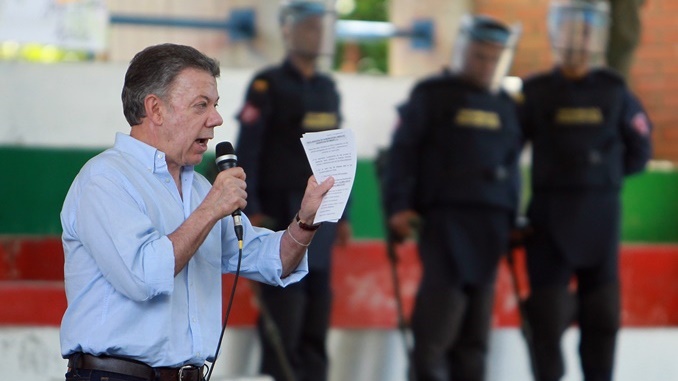El presidente Juan Manuel Santos