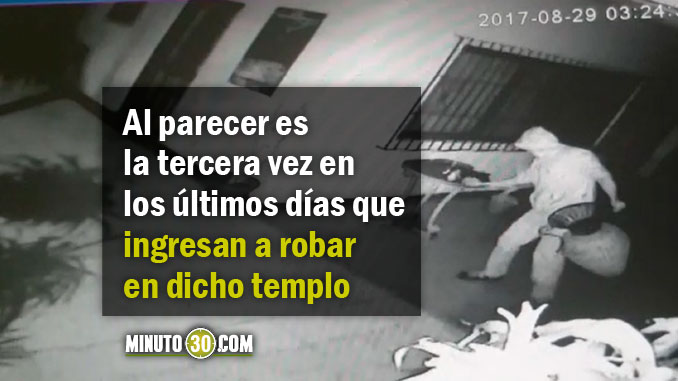 Ladrón en parroquia Santa María de Narazeth en Envigado