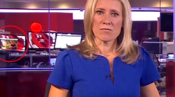 Vídeo. Noticiero de la BBC transmite película porno en vivo