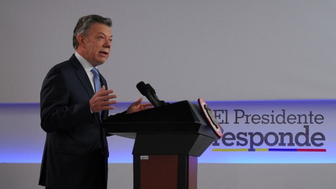El presidente Juan Manuel Santos