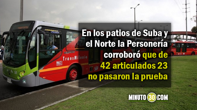 “Buses de Transmilenio son chimeneas móviles”: Personería de Bogotá