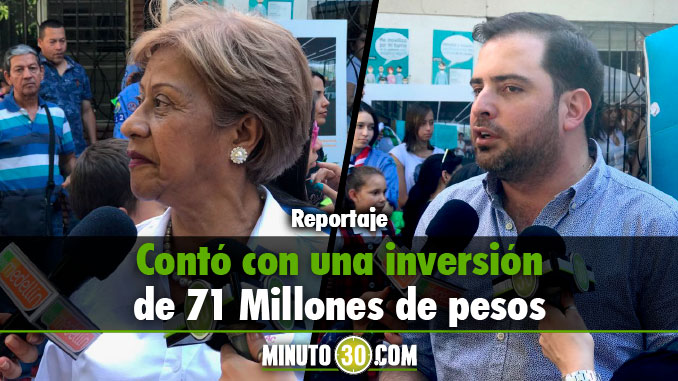 Andrés Bedoya Secretario de Participación Ciudadana Medellín y Luz Elena Pérez Integrante Junta Acción Comunal. Foto/Minuto30