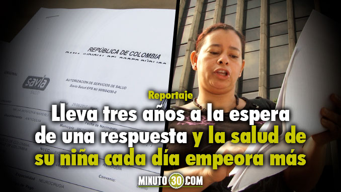 Andriana Edith Montoya - Mamá niña enferma. Foto/Minuto30