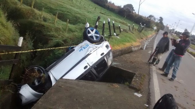 Aparatoso accidente en Sonsón deja dos personas lesionadas