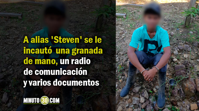 Cayó en El Bagre alias 'Steven' o 'Pequeño', cabecilla del frente Resistencia Guamocó del Eln