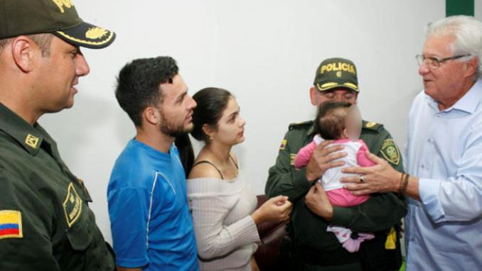 Rescate bebé raptada en Soledad, Atlántico