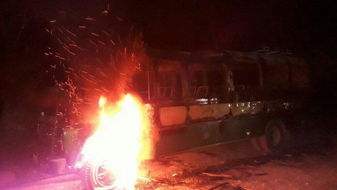 Miembros del Eln serían los responsable de incinerar un bus en Norte de Santander