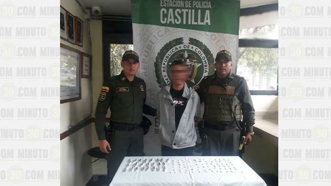 Tenía casa por cárcel y fue capturado en una calle de Castilla con basuco y marihuana en su poder 1 capturado_Castilla