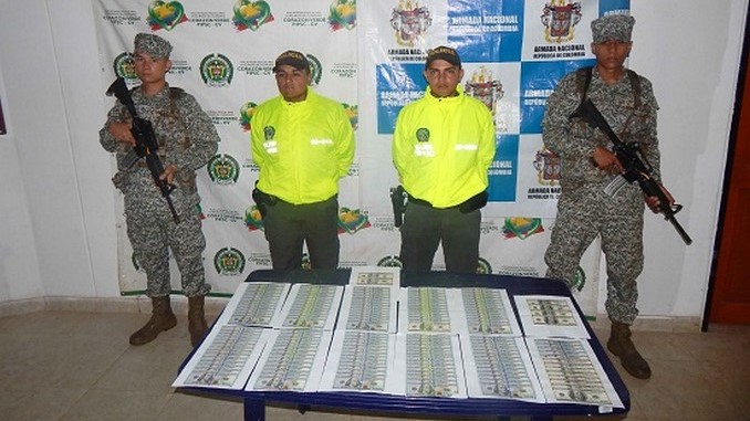 Armada y Policía incautaron 16.000 dólares en efectivo en el Vichada