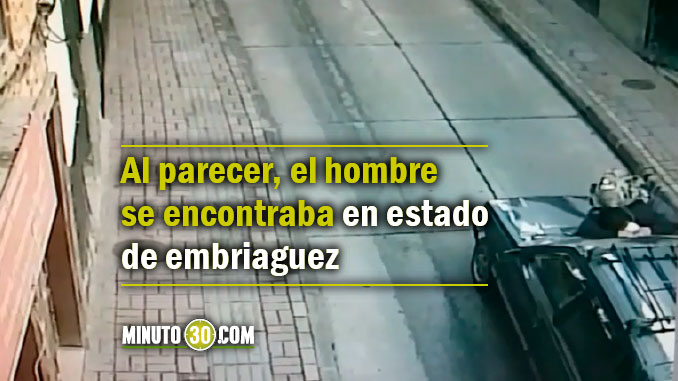En Sonsón un hombre se le lanzó a un vehículo en movimiento