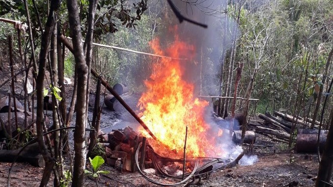 Autoridades destruyeron laboratorio para procesar pasta base de coca en Jamundí