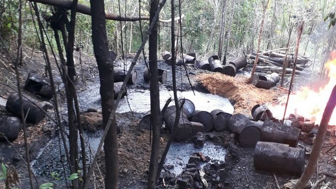 Autoridades destruyeron laboratorio para procesar pasta base de coca en Jamundí