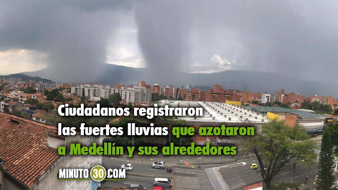 El aguacero de este jueves desde diferentes puntos del Valle de Aburrá