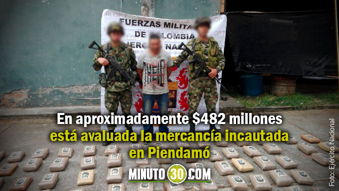 Ejército incautó 1.200 kilos de marihuana en Piendamó. Una persona fue capturada