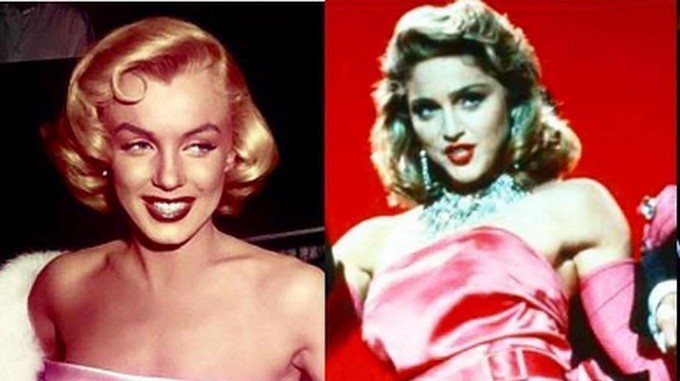 Marilyn Monroe y Madonna/ Tomada de Instagram: @paurubio