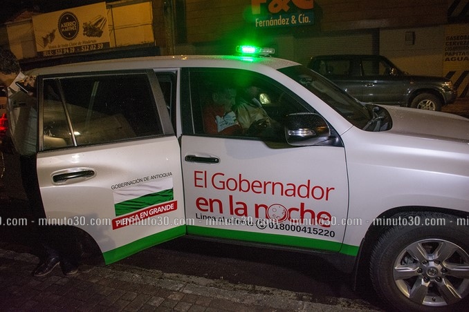 Así fue el recorrido de Mauricio Tobón como 'gobernador en la noche'