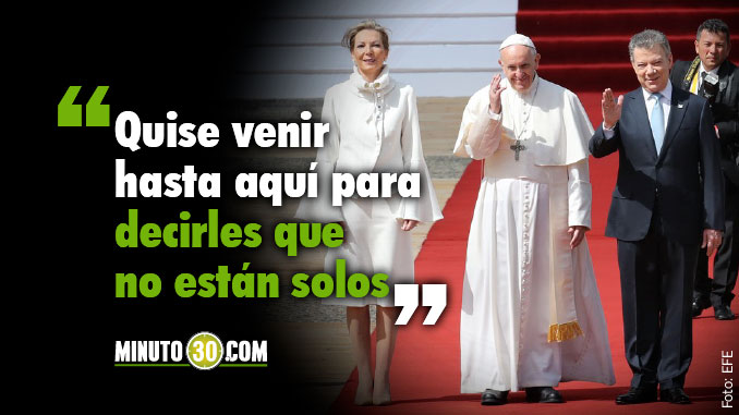 El papa aboga por la reconciliación de una Colombia que transita hacia la paz