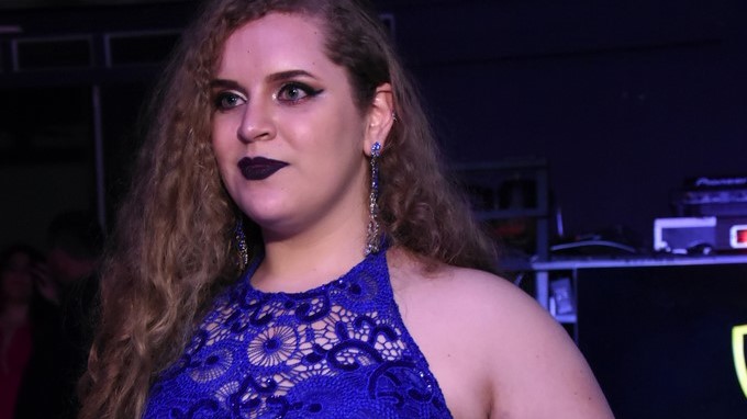 Gabriela Venialgo, posando durante la noche de premiación en una discoteca de Asunción (Paraguay).EFE/Cortesía Mike Beras