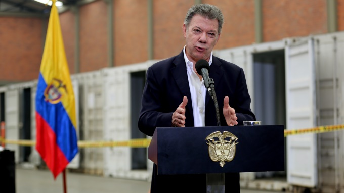 El presidente Juan Manuel Santos