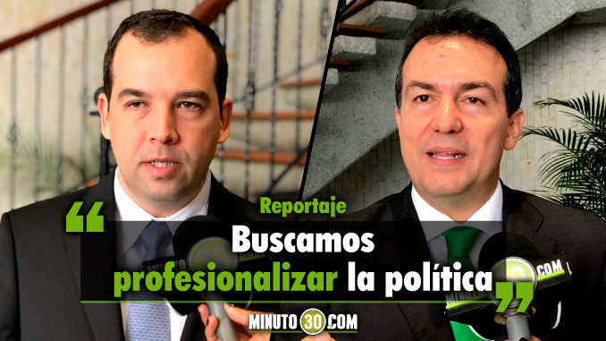 Juan Carlos Velásquez - Director Asuntos Públicos Universidad Cooperativa de Colombia y Carlos Andrés Pérez - Director Centro de Análisis y Entrenamiento Político.Foto/Minuto30