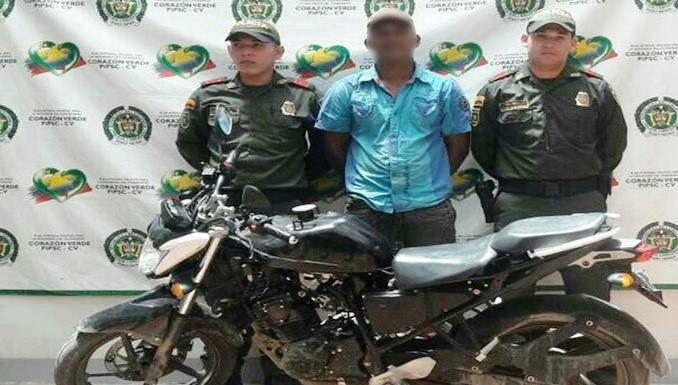 Vigilante fue capturado por desplazarse en moto robada por una calle del municipio Bello 2 Capturan a presunto receptor de motocicleta imagen de archivo.3