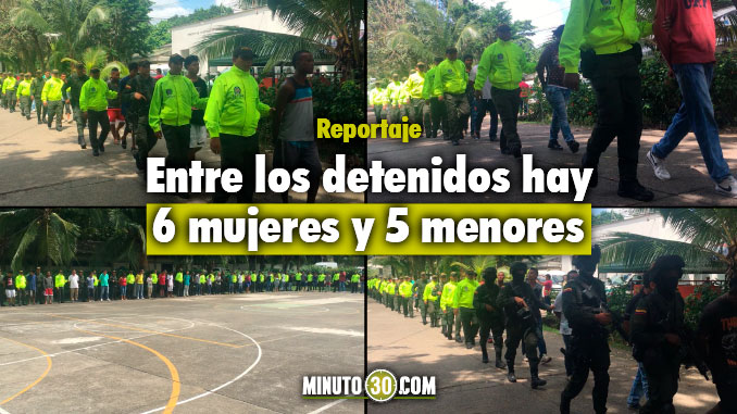 Antioquia Capturas en Carepa banda el Hueco. Foto/Policía <a class=