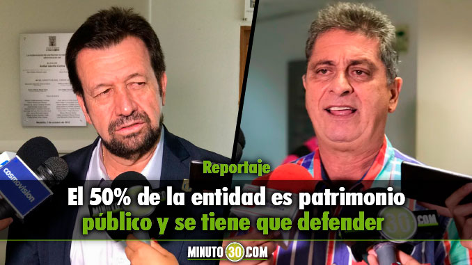 Jesús Aníbal Echeverri Presidente Concejo de Medellín y Carlos Alberto Zuluaga - Concejal de Medellín. Foto/Minuto30