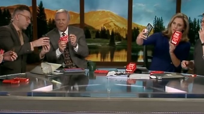 Presentadora vómito en el set