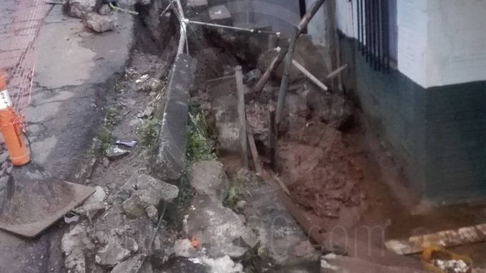 Daños en el acueducto de Santo Domingo Savio